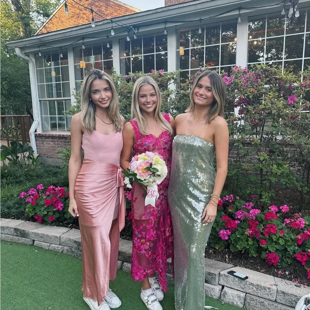 STAUD Shimmering Silver maxi dress - Picture 3 of 9